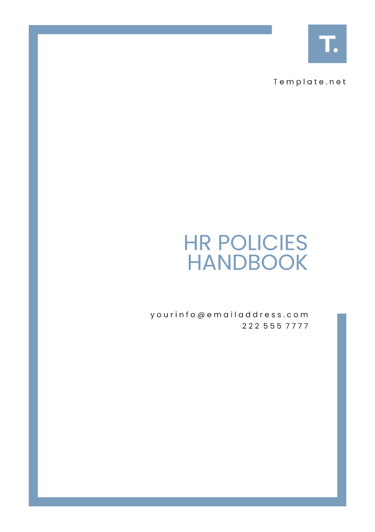 HR Policies Handbook Template - Edit Online & Download