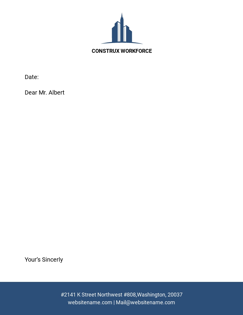 Construction Business Letterhead Templates