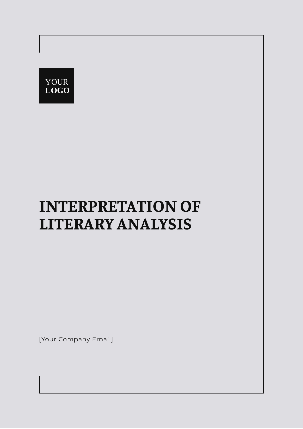 Interpretation of Literary Analysis Template - Edit Online & Download