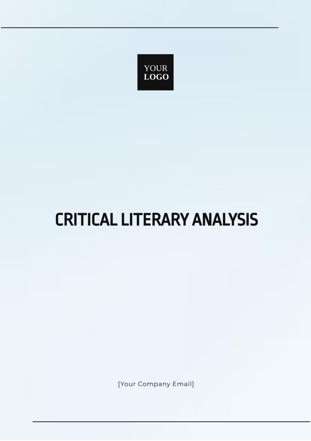 Literary Critical Analysis Template - Edit Online & Download