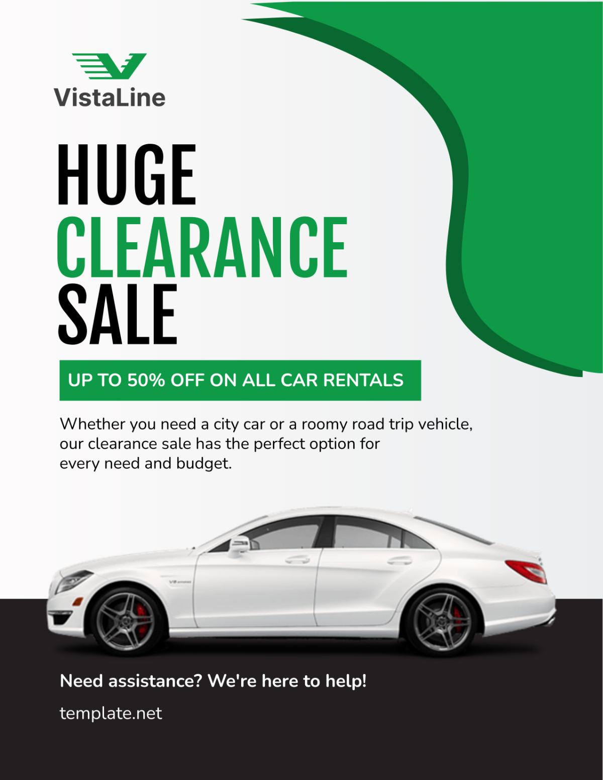 Free Car Rental Clearance Sale Flyer Template - Edit Online & Download ...