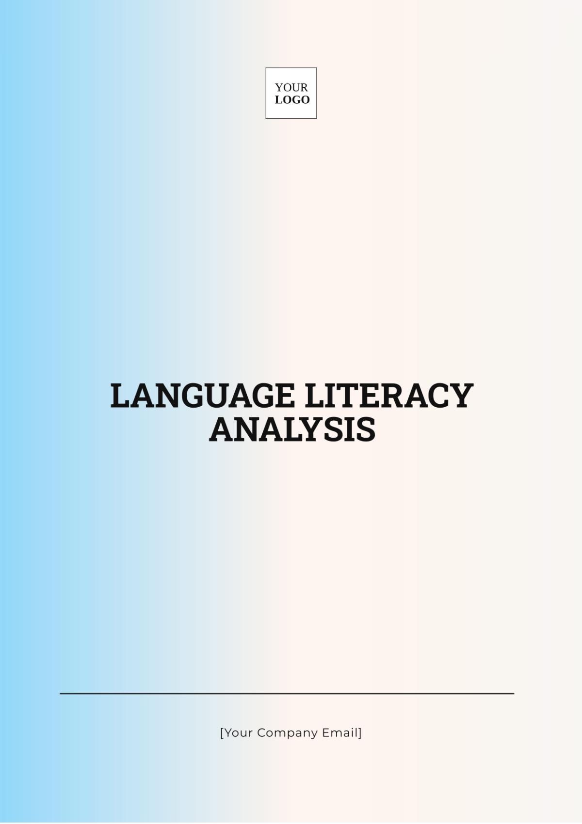 Language Literary Analysis Template - Edit Online & Download