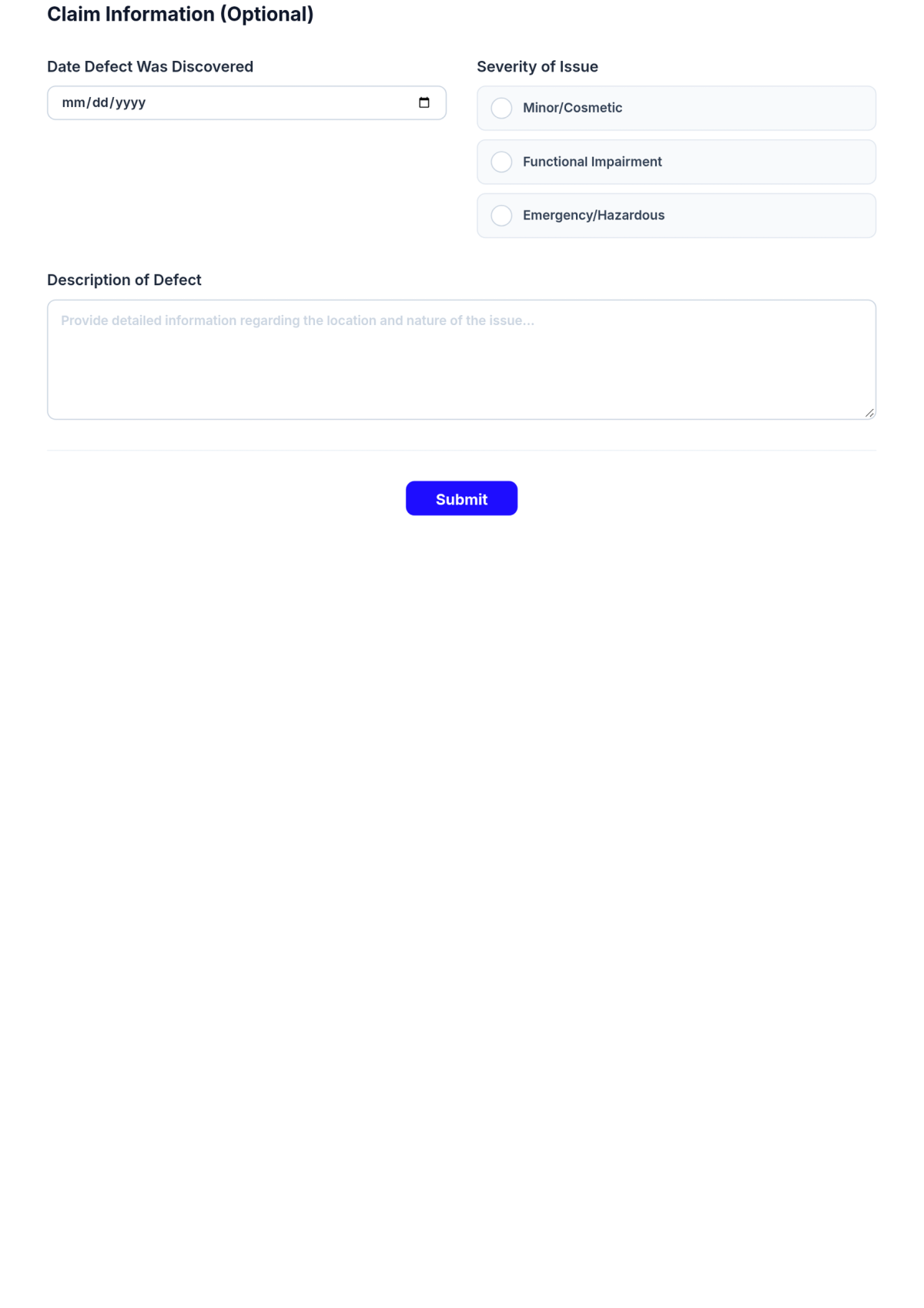 Free Construction Warranty Form Template & AI Maker