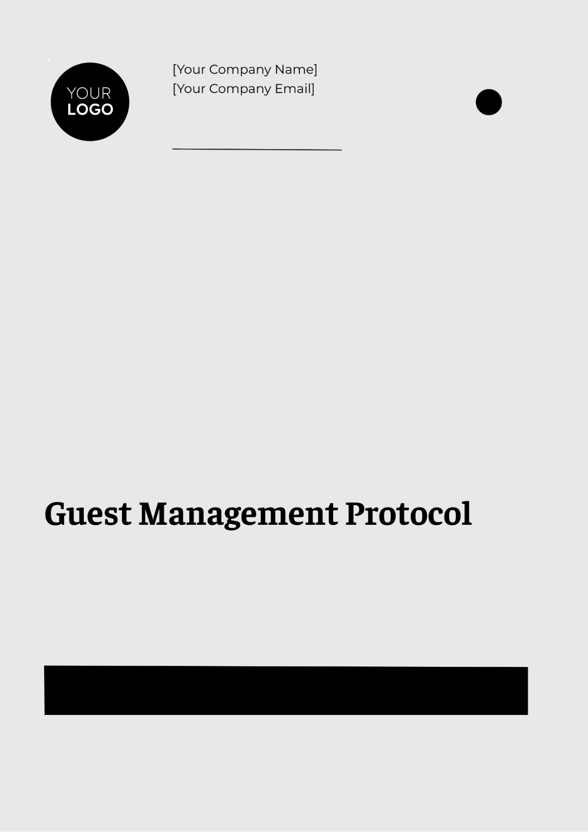 Guest Management Protocol Template - Edit Online & Download