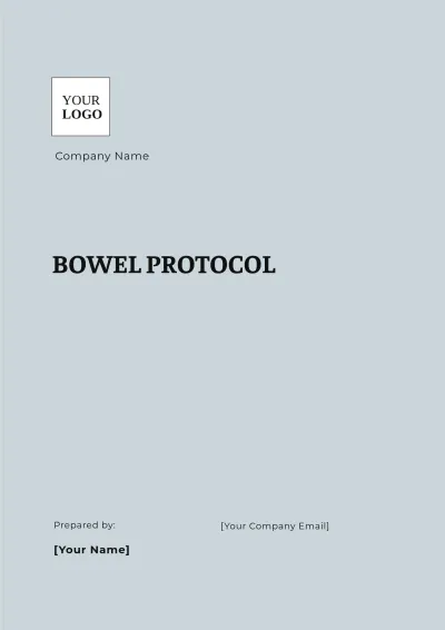 Free Bowel Protocol Template to Edit Online