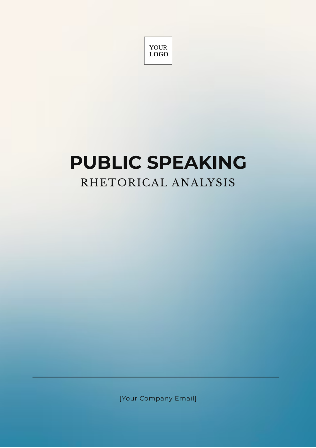 Public Speaking Rhetorical Analysis Template - Edit Online & Download