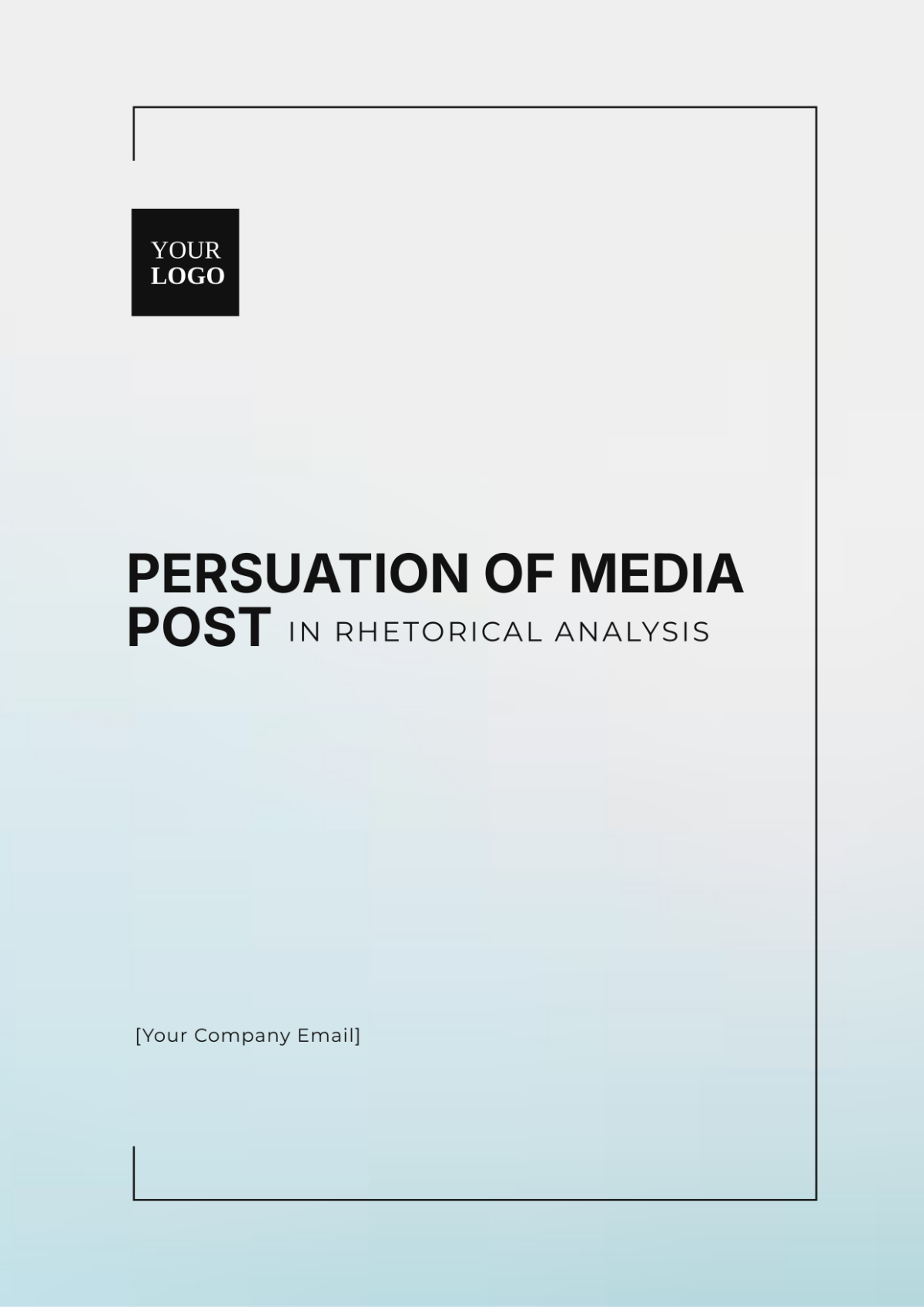 Persuasion of Media Post in Rhetorical Analysis Template - Edit Online & Download