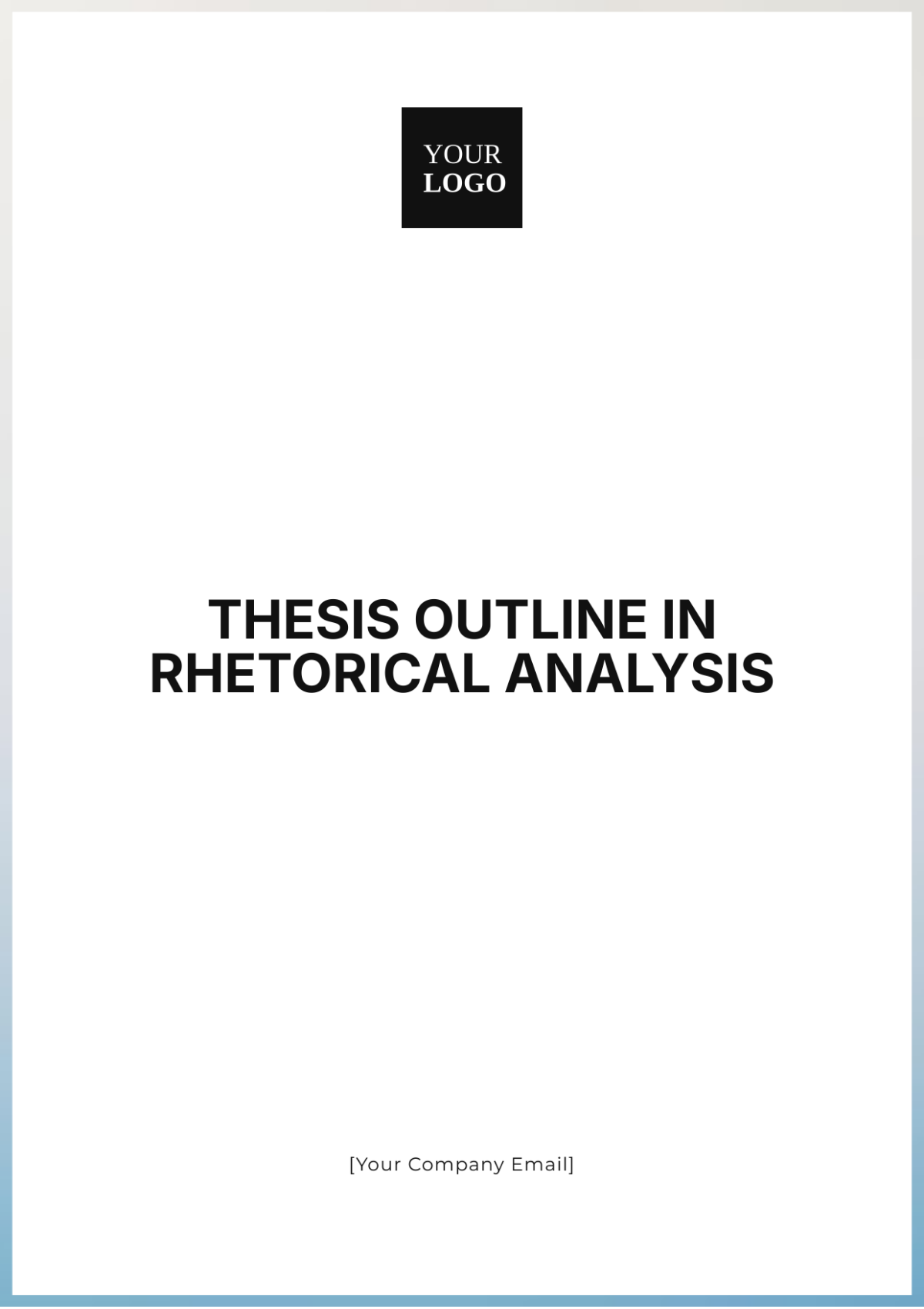 Thesis Outline in Rhetorical Analysis Template - Edit Online & Download