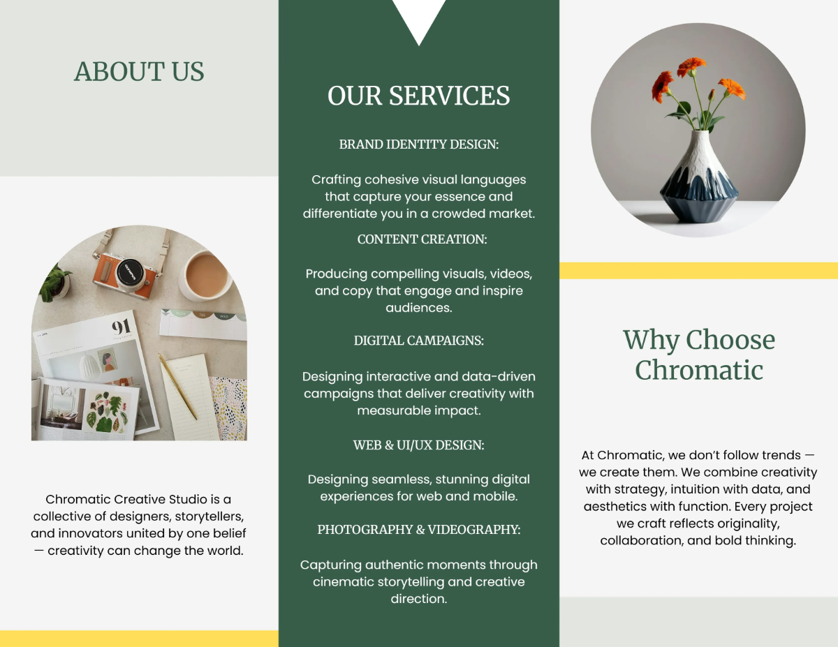 Free Creative Pamphlet Template to Edit Online