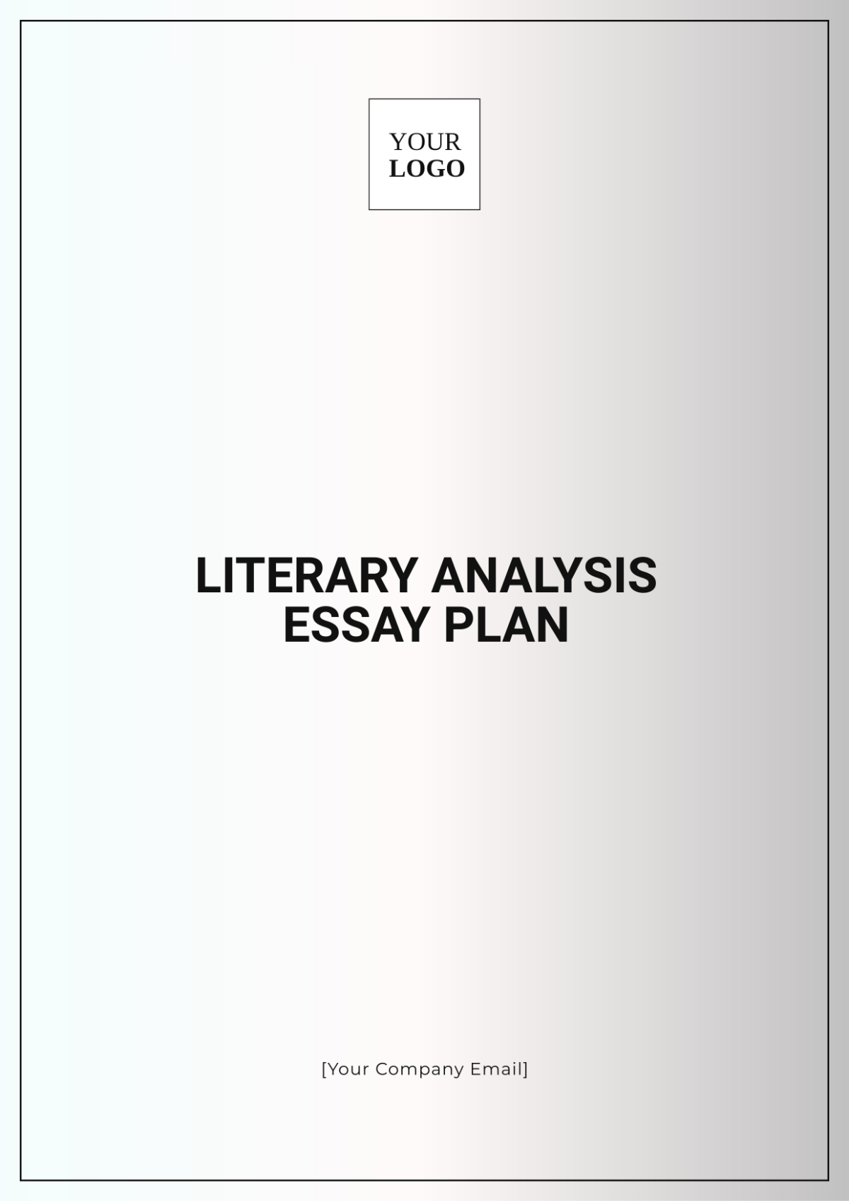 Literary Analysis Essay Plan Template - Edit Online & Download