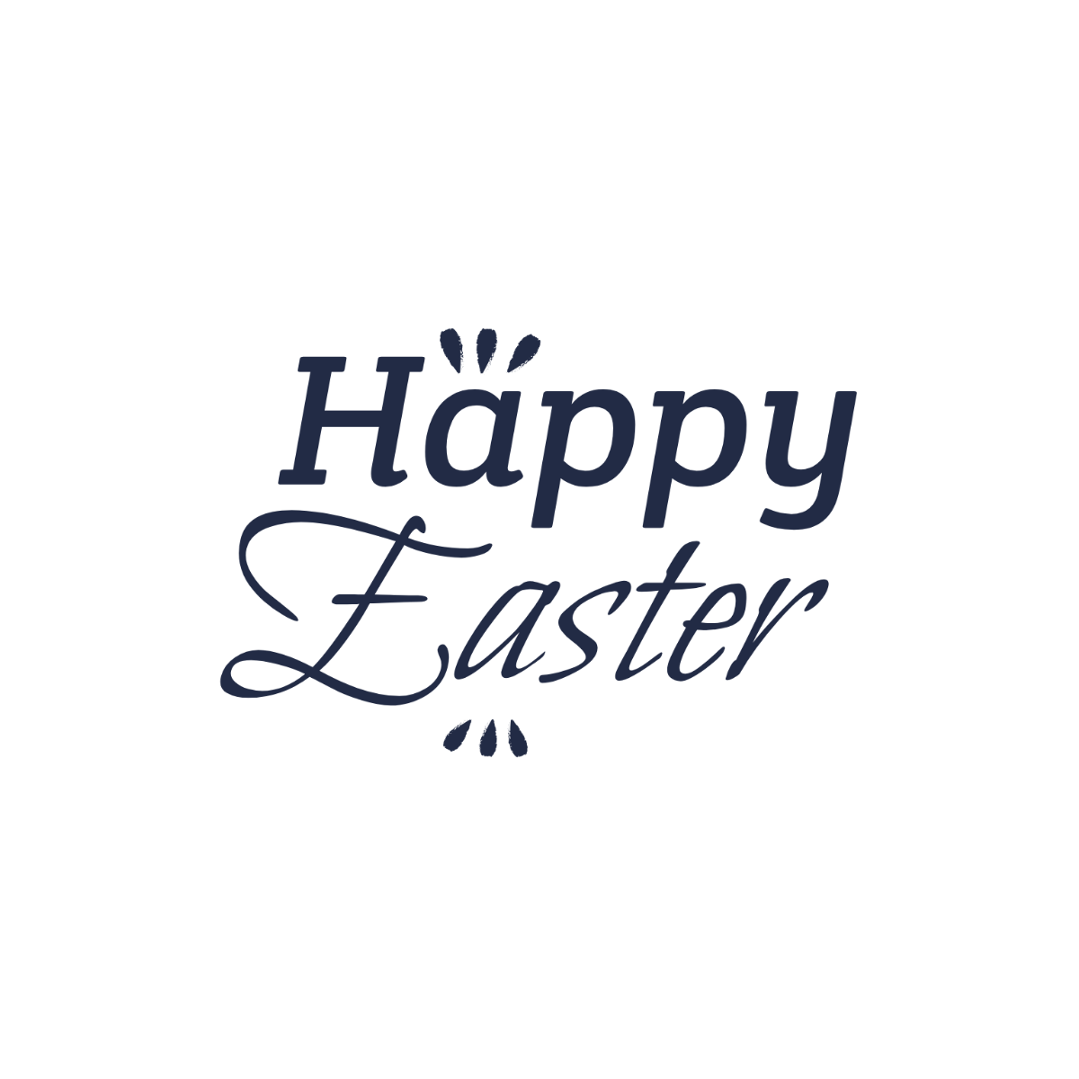 Stylish Happy Easter Text - Edit Online & Download