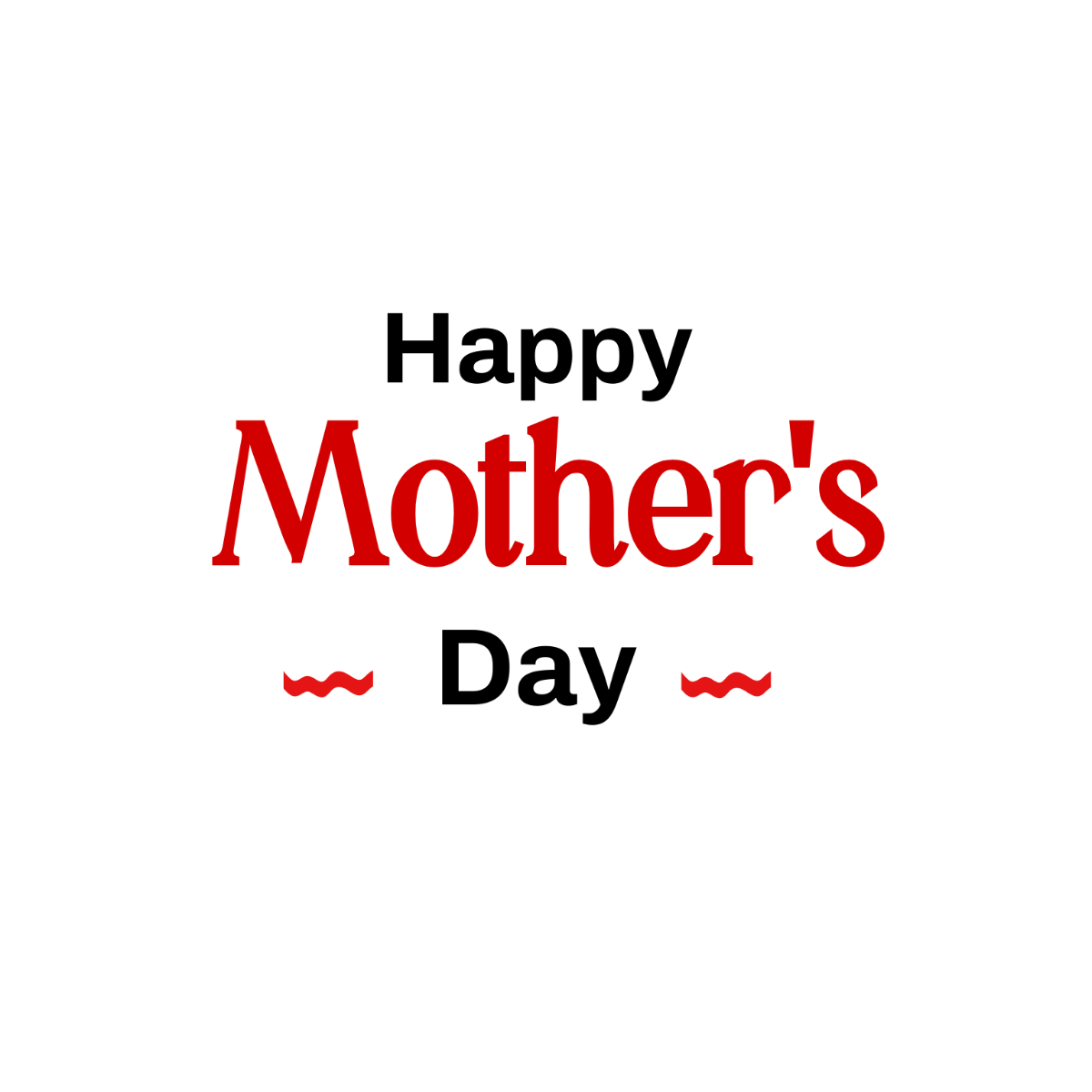 Happy Mother's Day Typography - Edit Online & Download