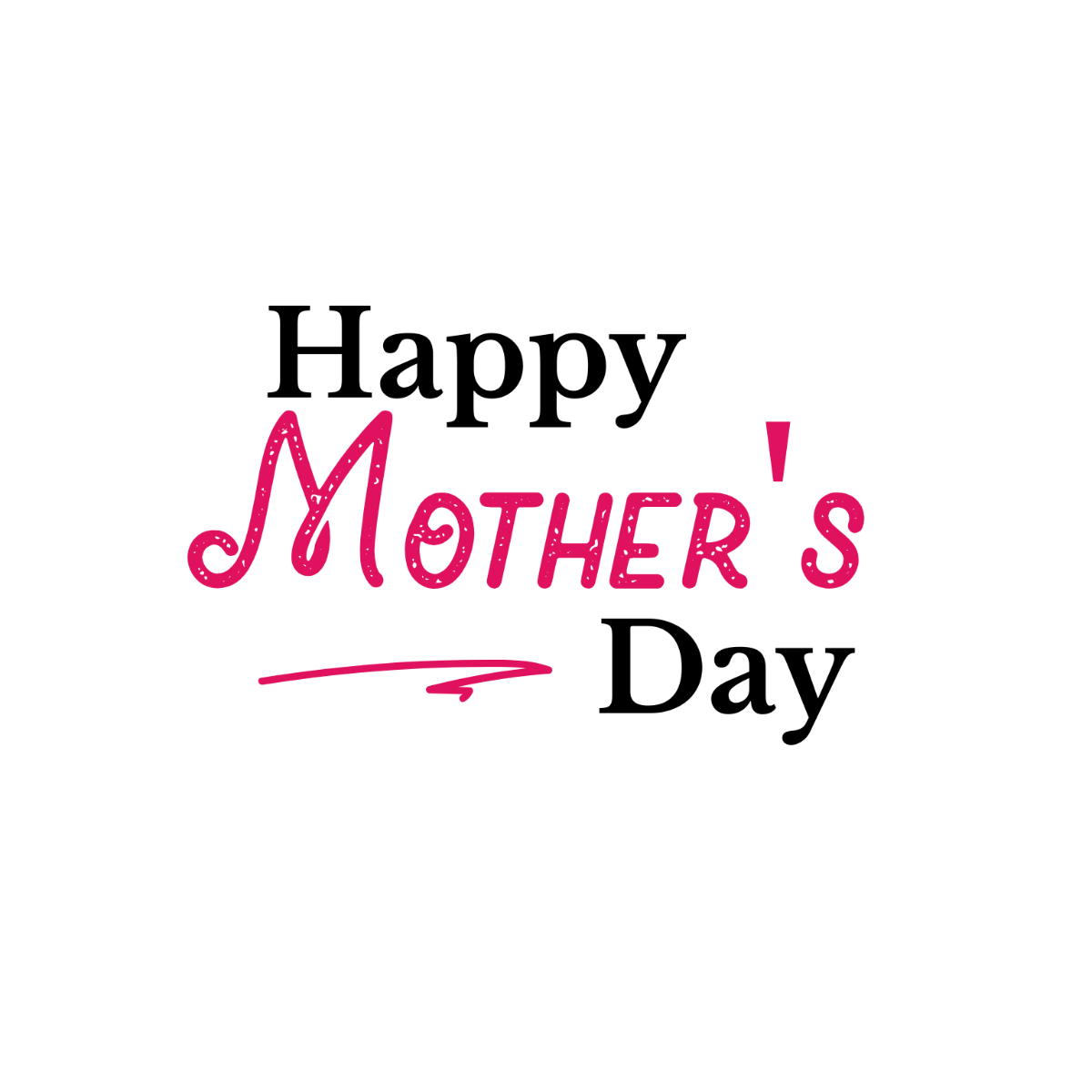 Elegant Happy Mother's Day Text - Edit Online & Download