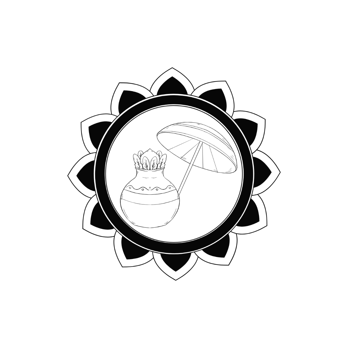 Onam Black and White Clipart Template - Edit Online & Download