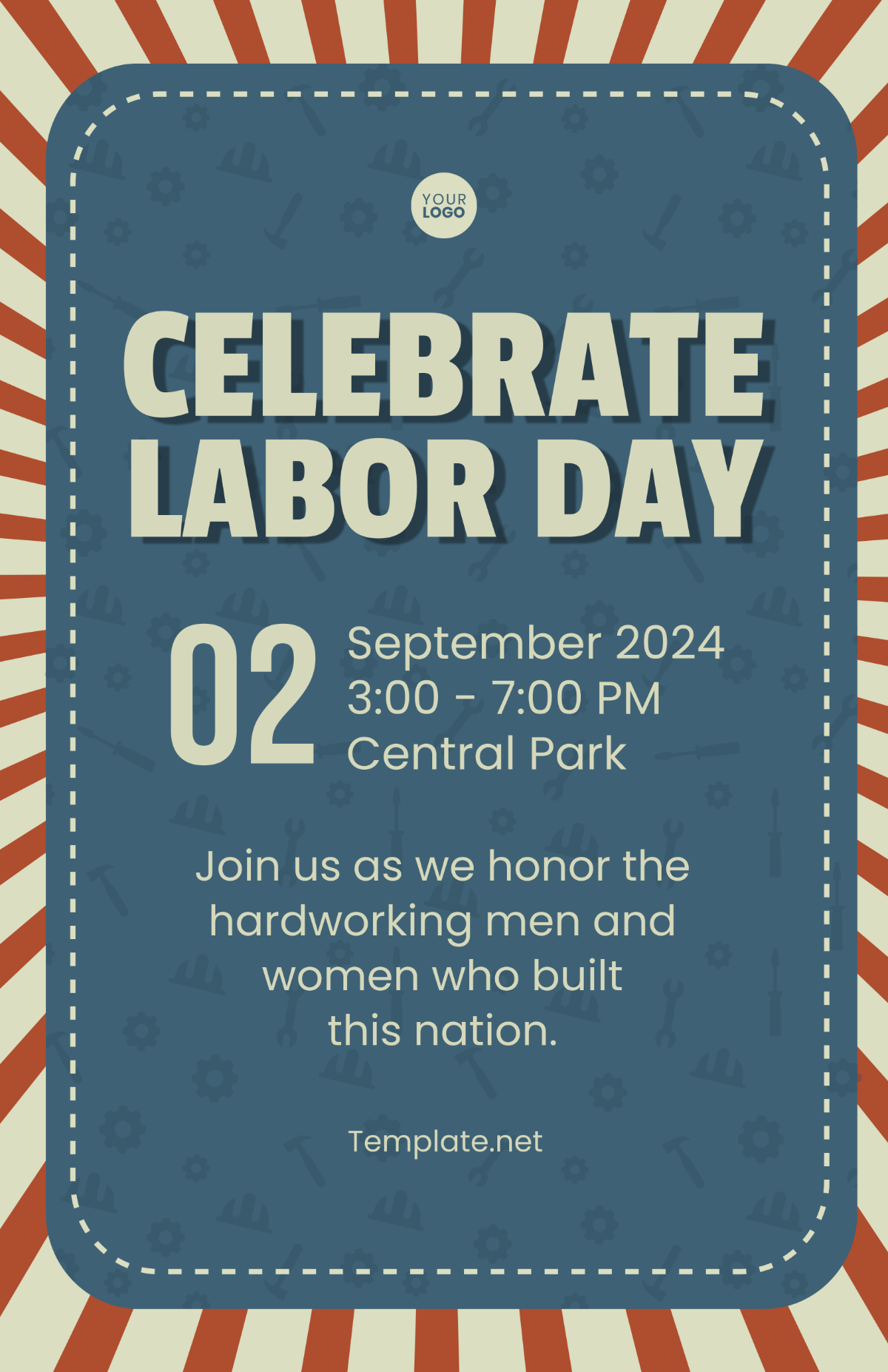 Labor Day VIntage Poster Template - Edit Online & Download