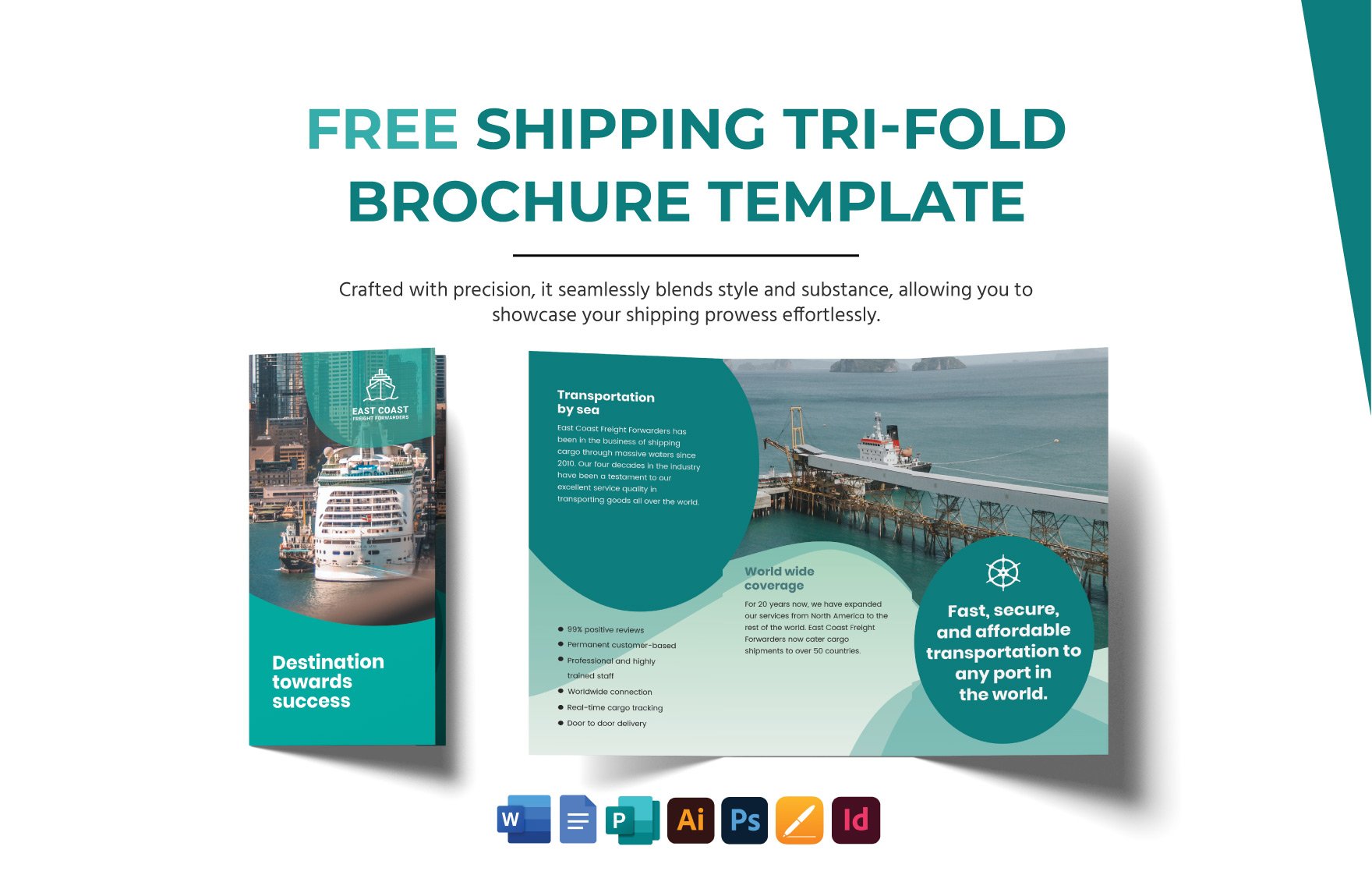 Shipping Tri-Fold Brochure Template