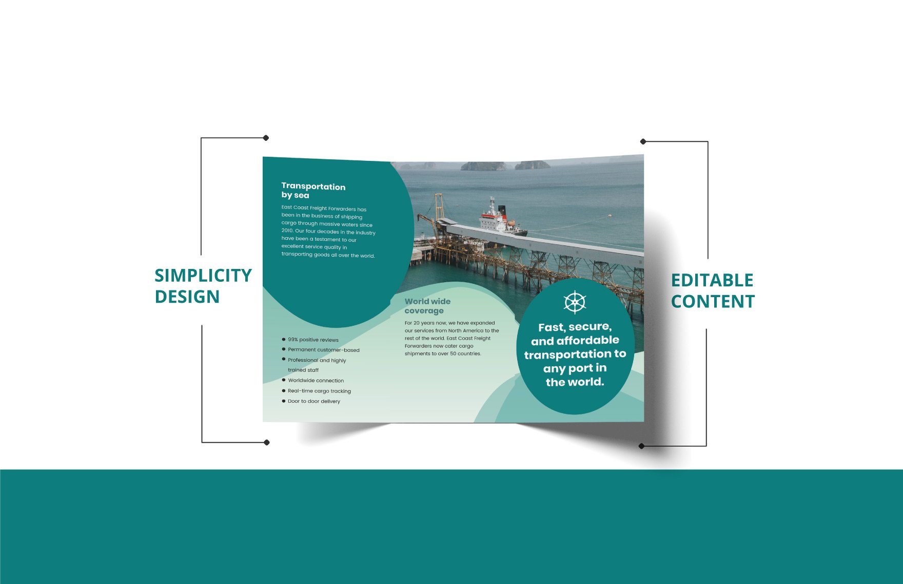 Shipping Tri-Fold Brochure Template