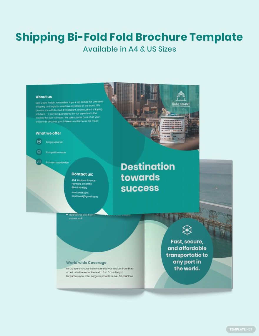 Shipping Bi-Fold Brochure Template