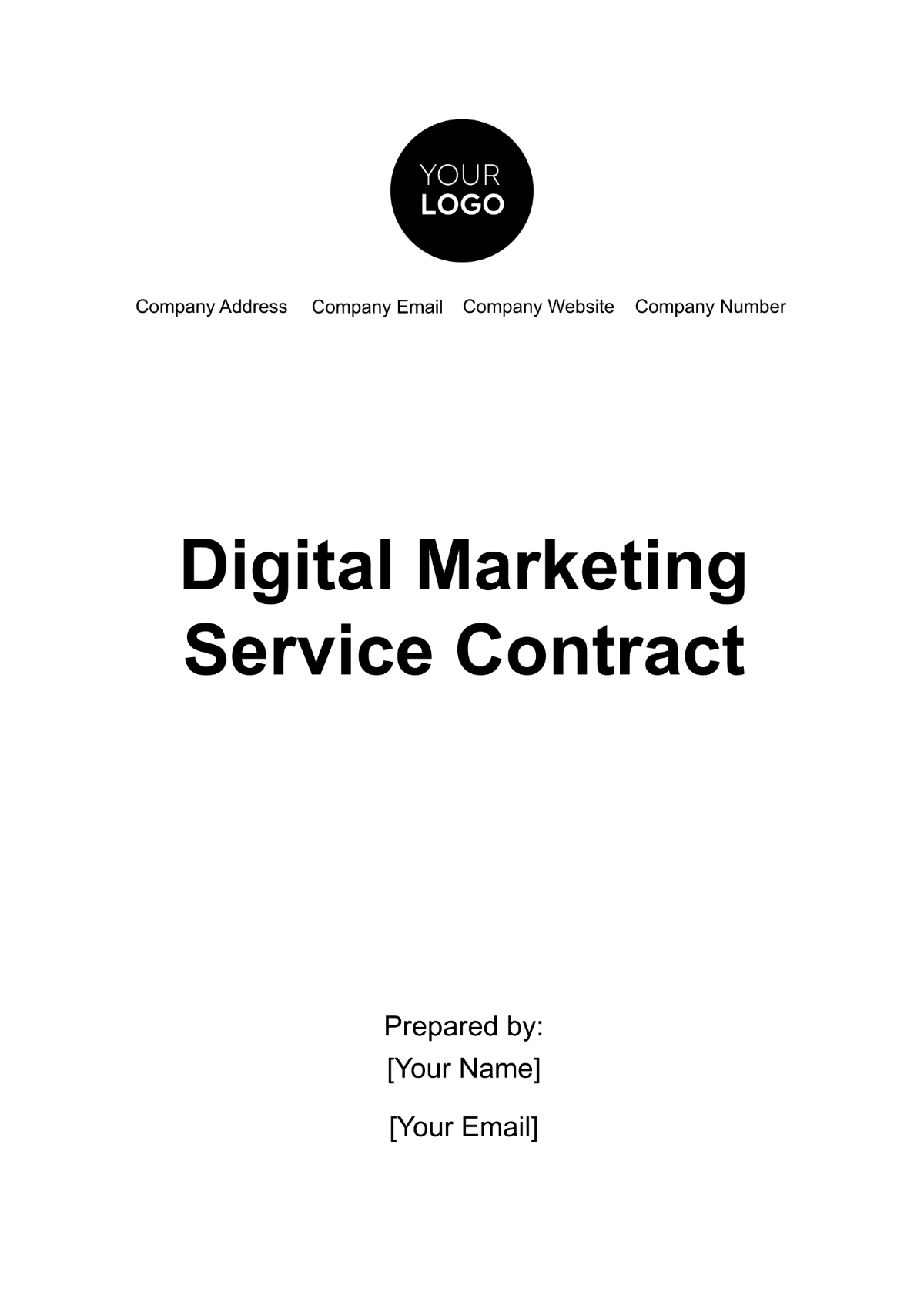 Digital Marketing Service Contract Template - Edit Online & Download