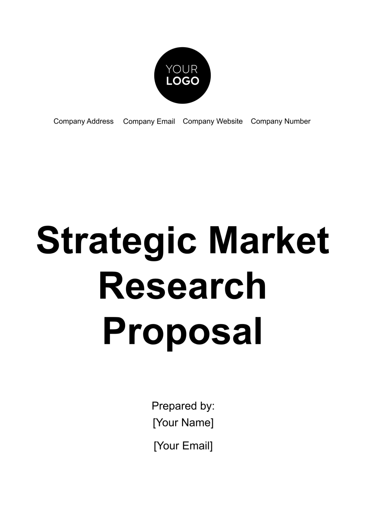 Strategic Market Research Proposal Template - Edit Online & Download