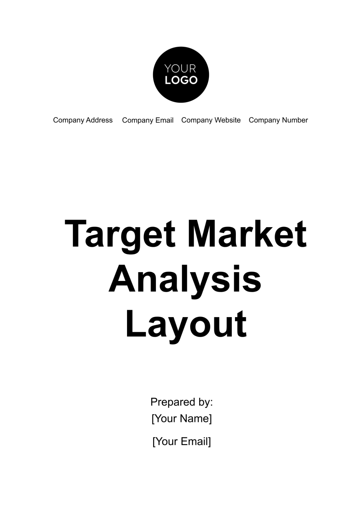 Target Market Analysis Layout Template - Edit Online & Download