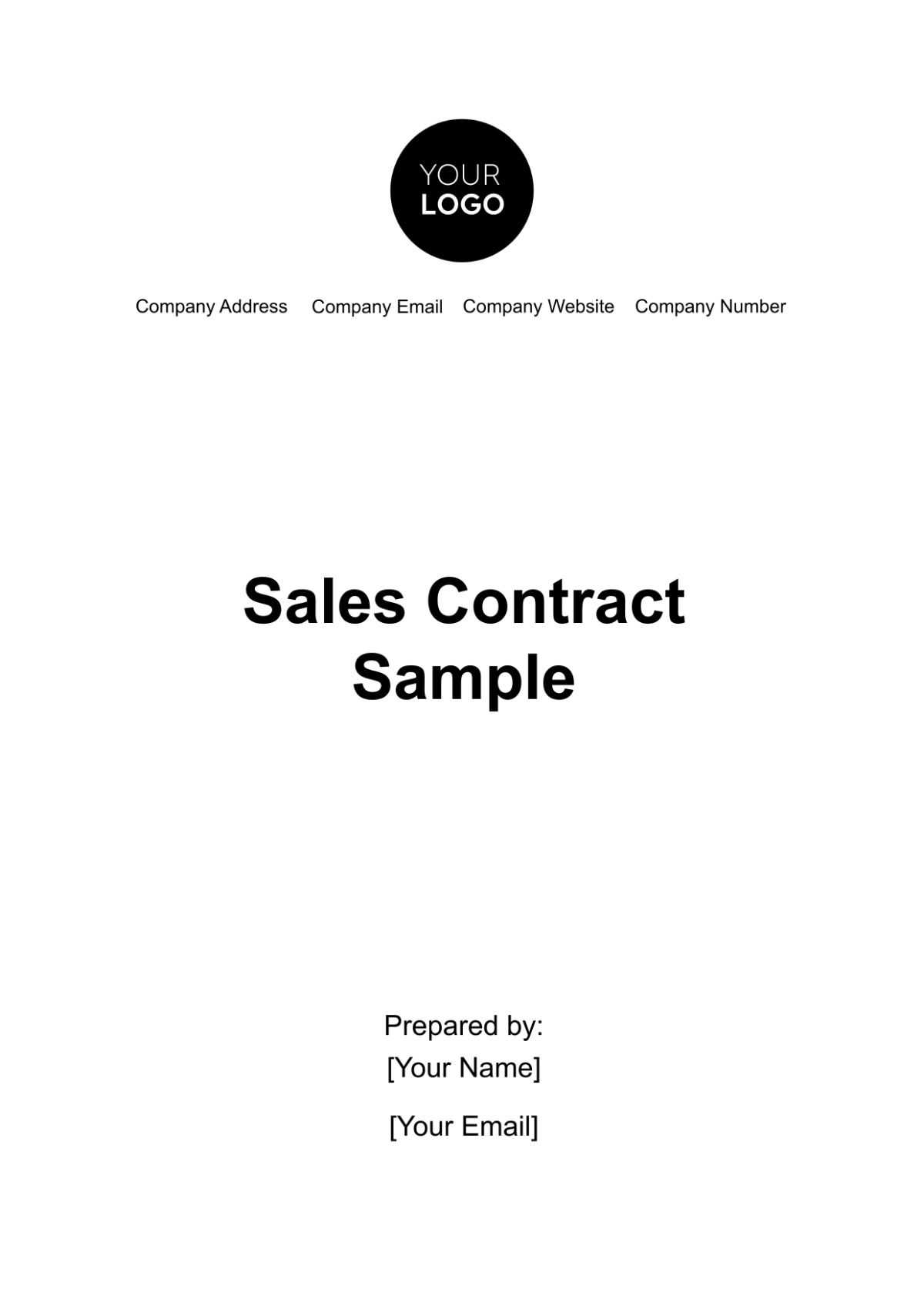 Sales Contract Sample Template - Edit Online & Download