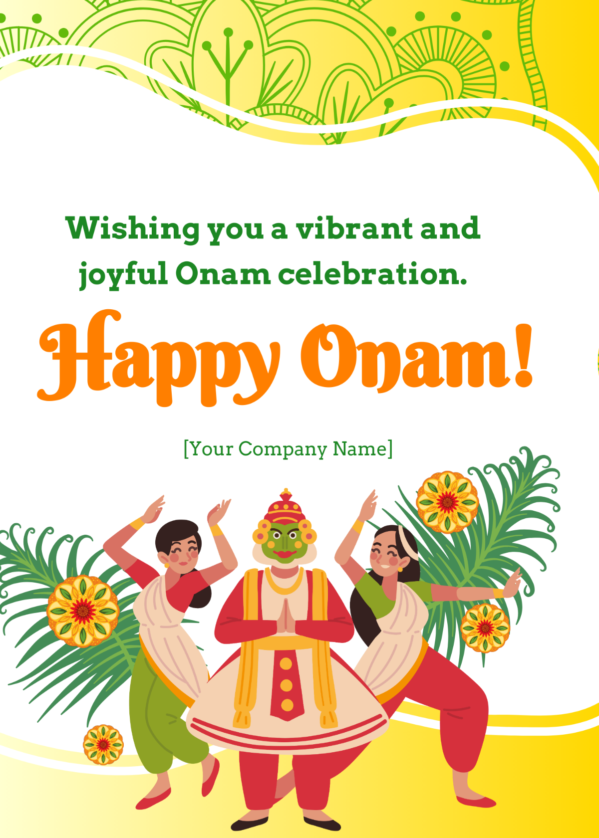 Onam Celebration Wishes Template - Edit Online & Download