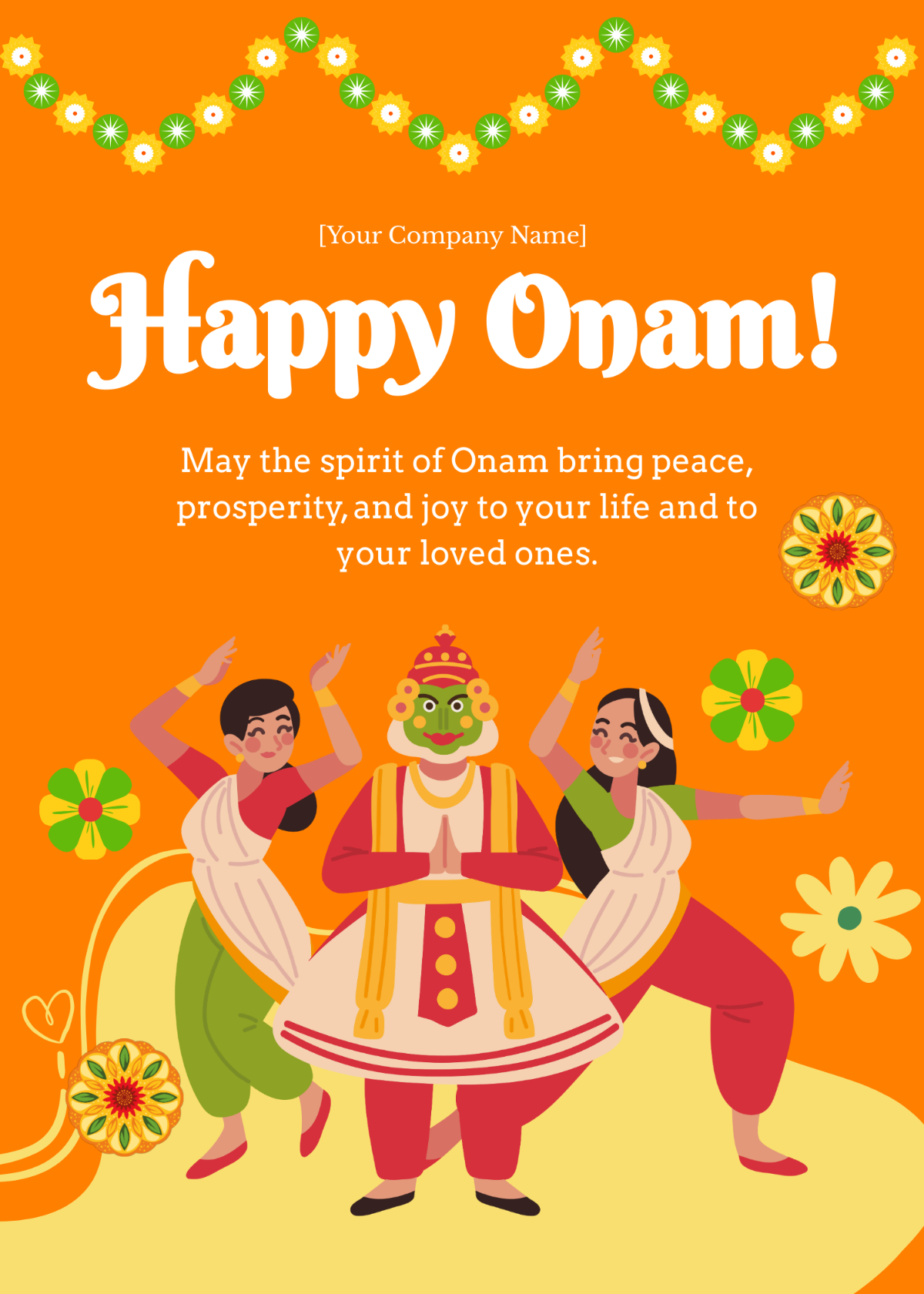 Onam Wishes Quote Template - Edit Online & Download