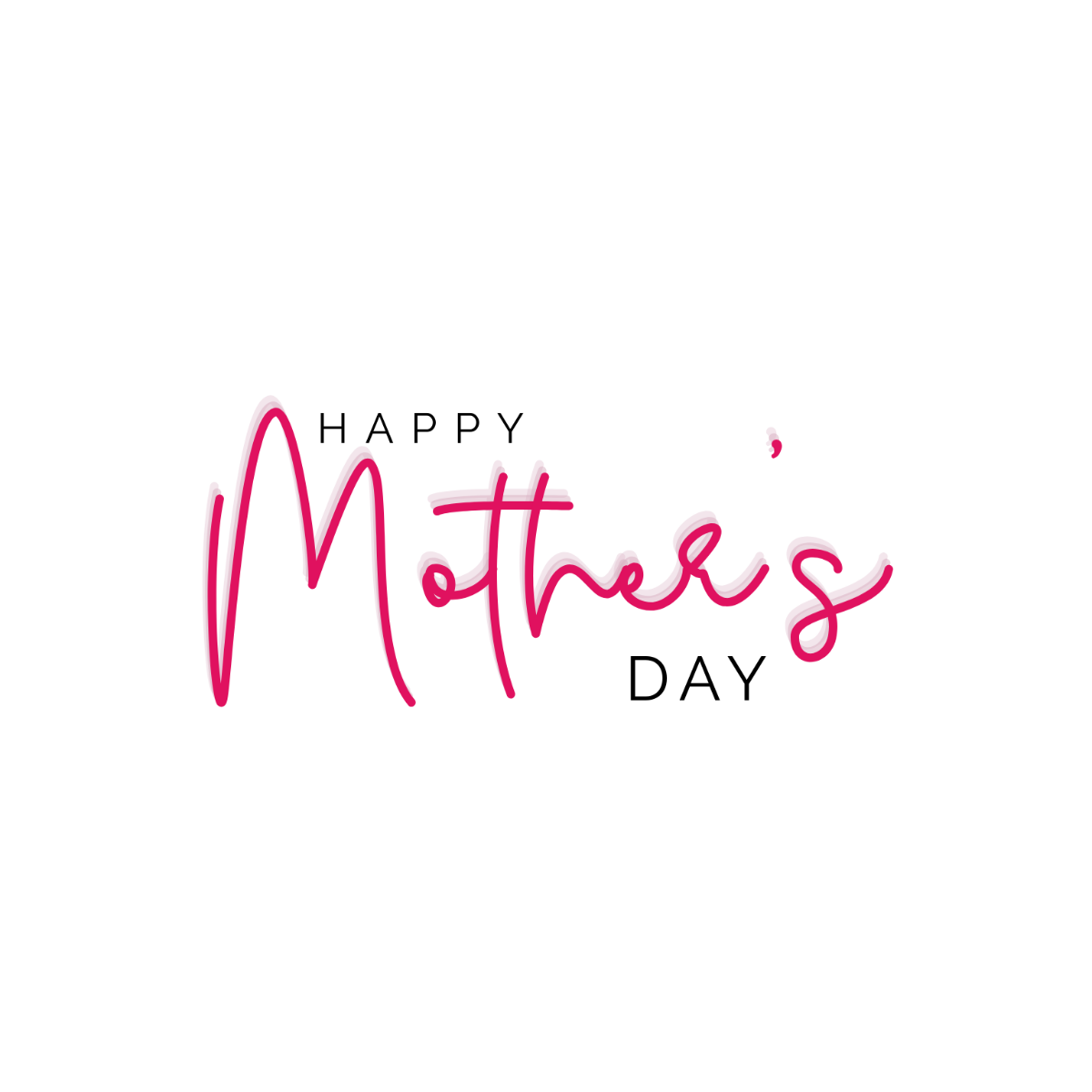 Happy Mother's Day Lettering - Edit Online | Template.net