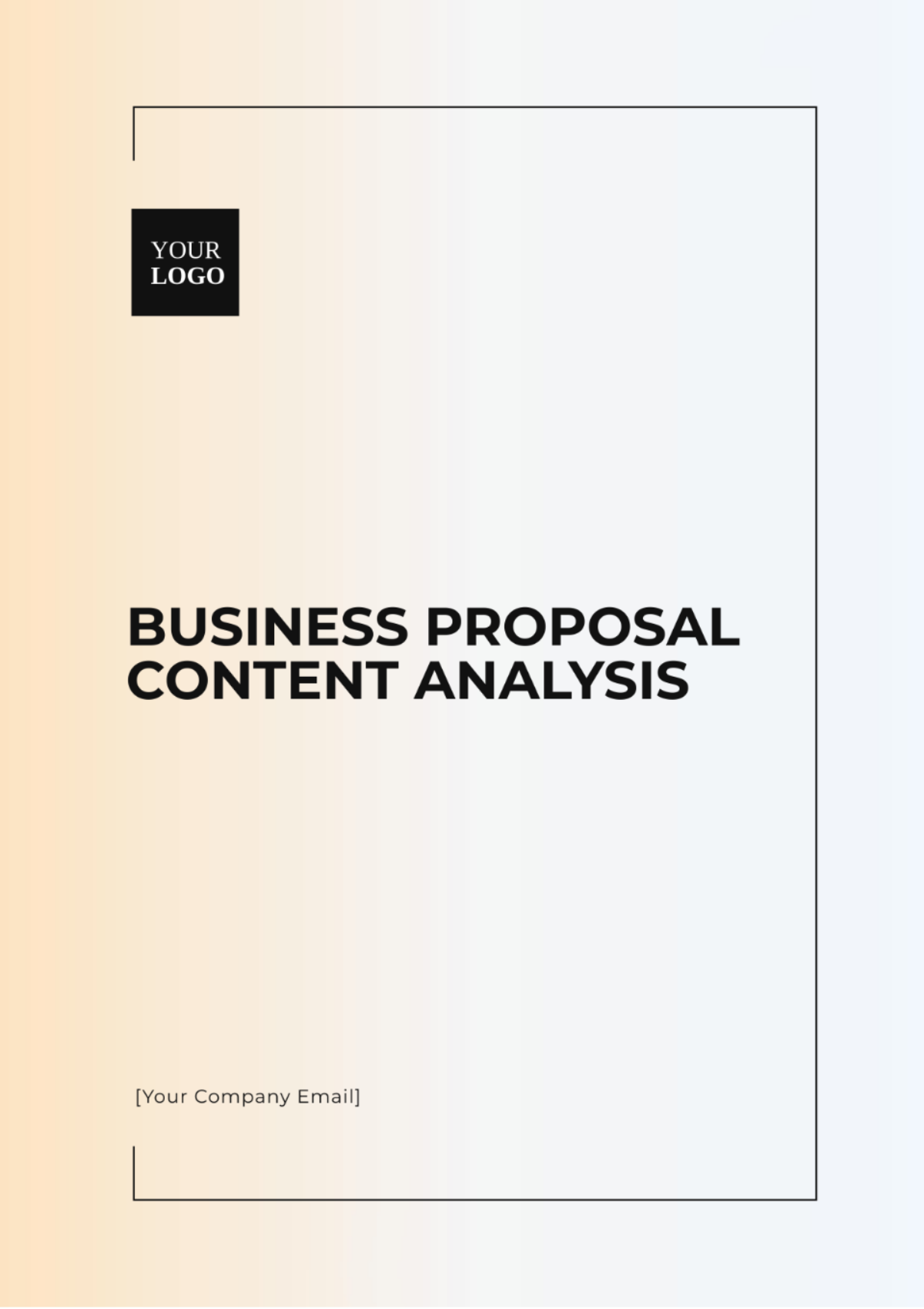 Business Proposal Content Analysis Template - Edit Online & Download