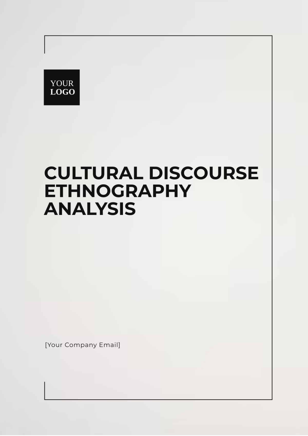 Cultural Discourse Ethnography Analysis Template - Edit Online & Download