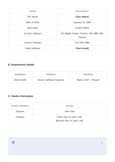 Free Immigration Letter for Permanent Residency Template to Edit Online