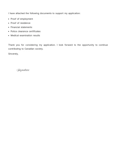 Free Immigration Letter for Permanent Residency Template to Edit Online