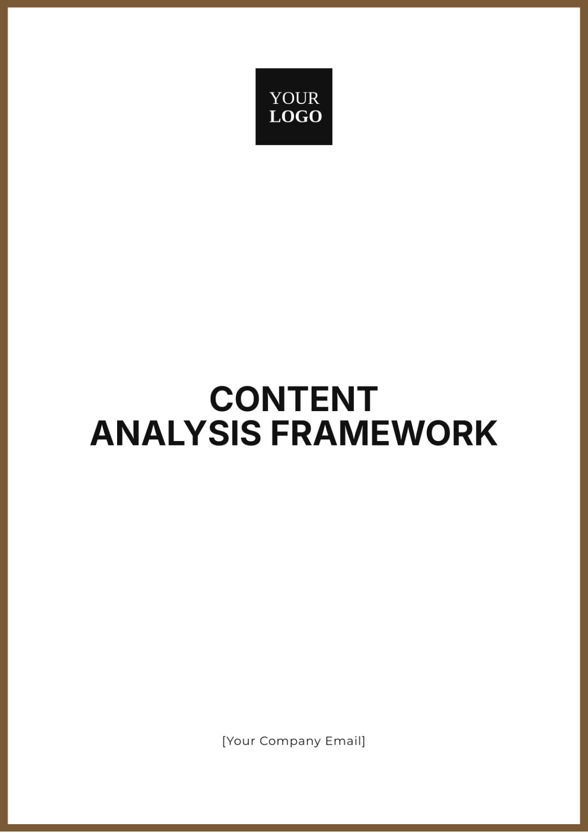 Content Analysis Framework Template - Edit Online & Download