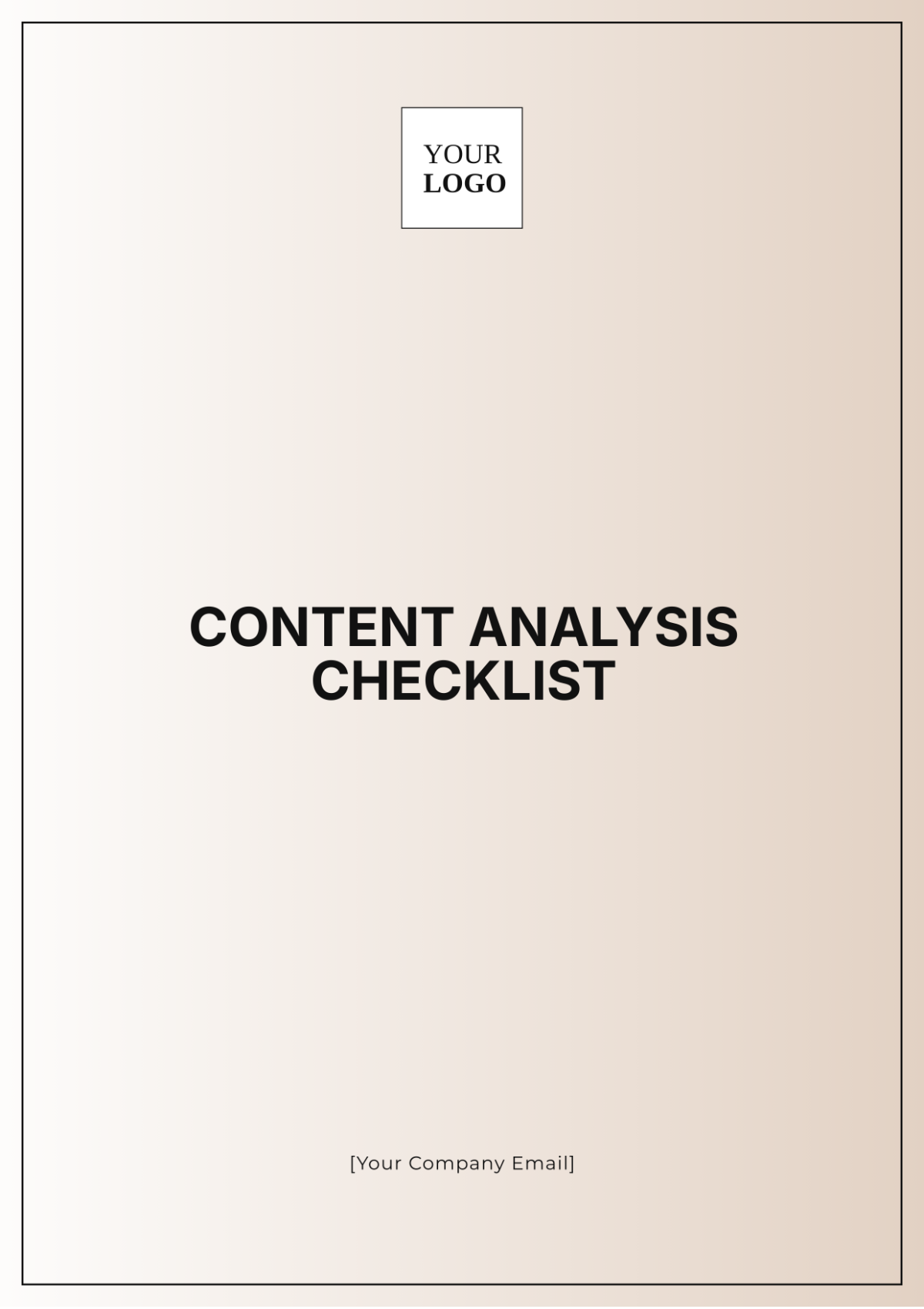 Content Analysis Checklist Template - Edit Online & Download