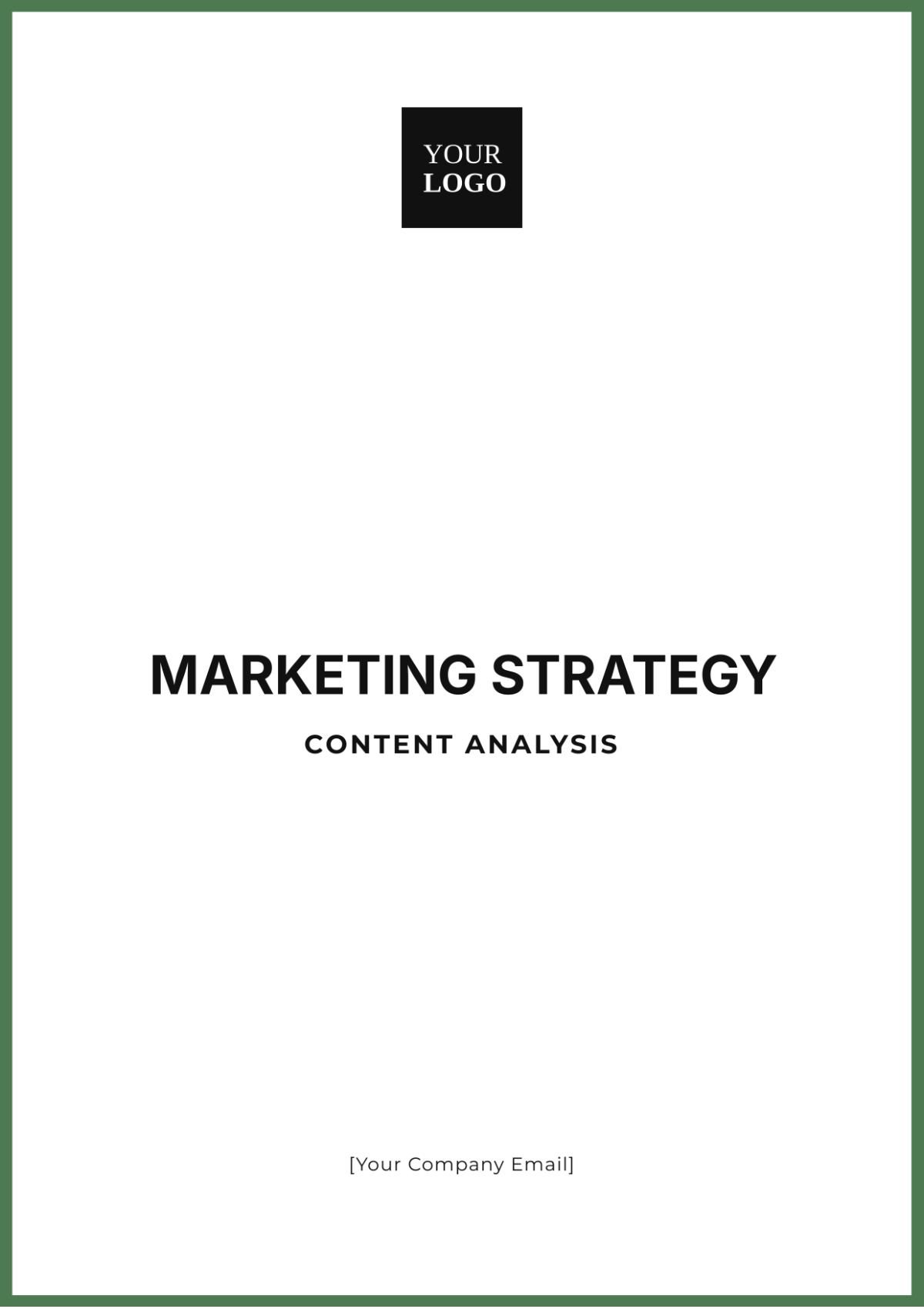 Marketing Strategy Content Analysis Template - Edit Online & Download