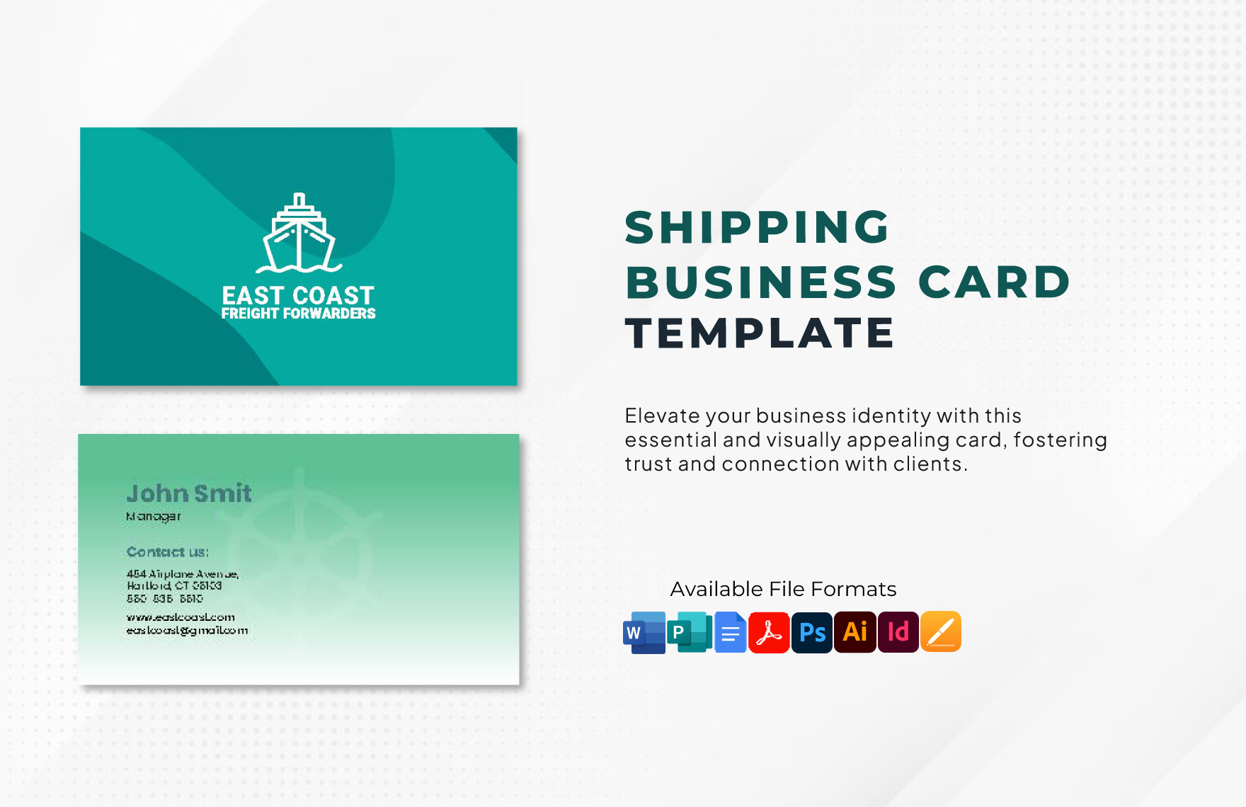 Modern Business Card Template in PDF FREE Download