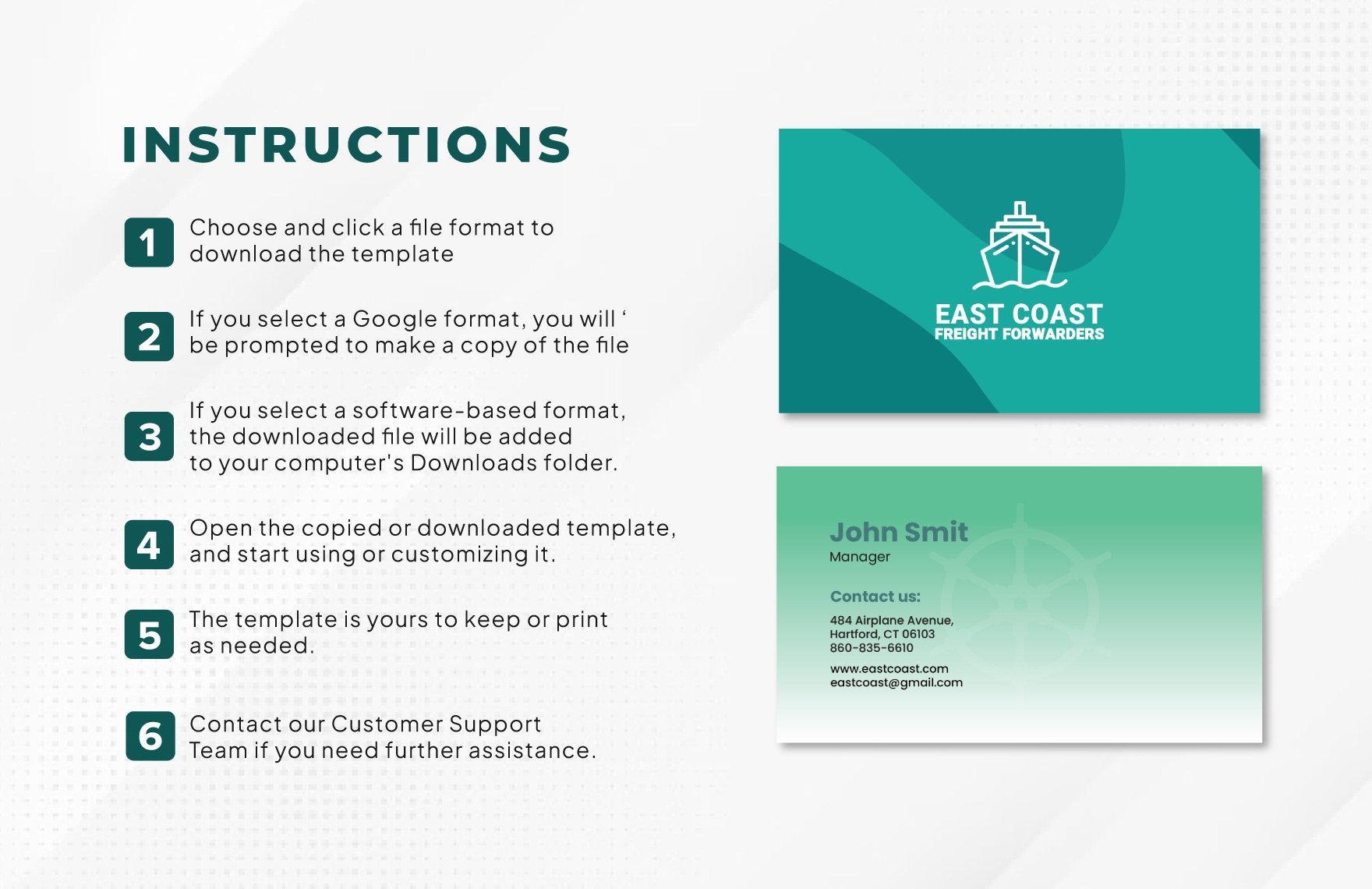 Shipping Business Card Template