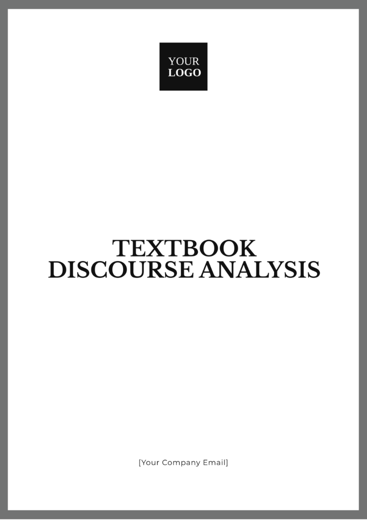 Textbook Discourse Analysis Template - Edit Online & Download