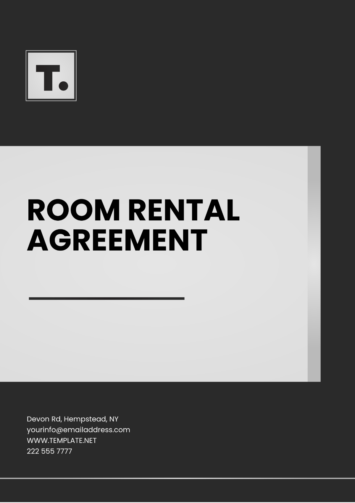 Room Rental Agreement Design Template