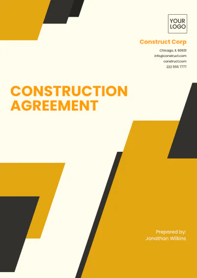 Free Construction Agreement Template to Edit Online