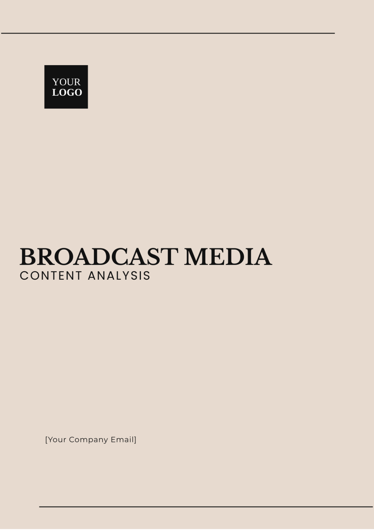 Broadcast Media Content Analysis Template - Edit Online & Download