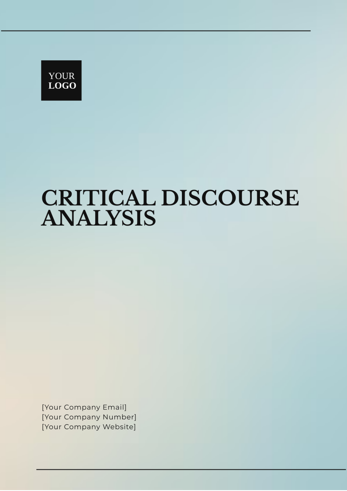 Critical Discourse Analysis Template - Edit Online & Download