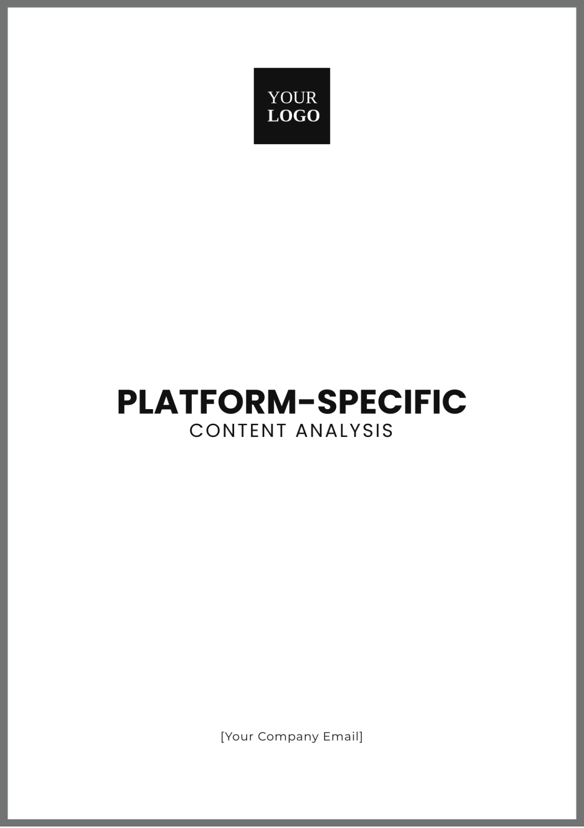 Platform-Specific Content Analysis Template - Edit Online & Download