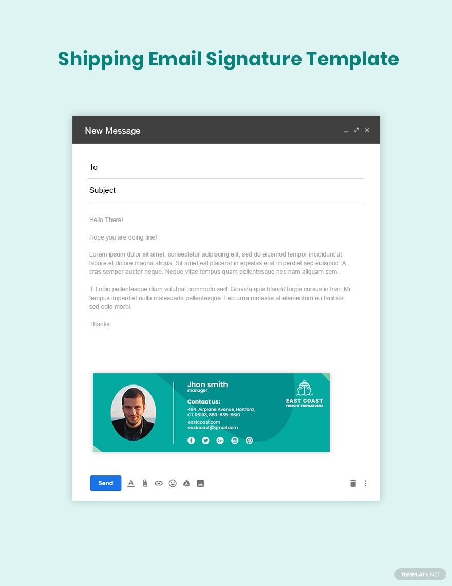 Shipping Email Signature Template