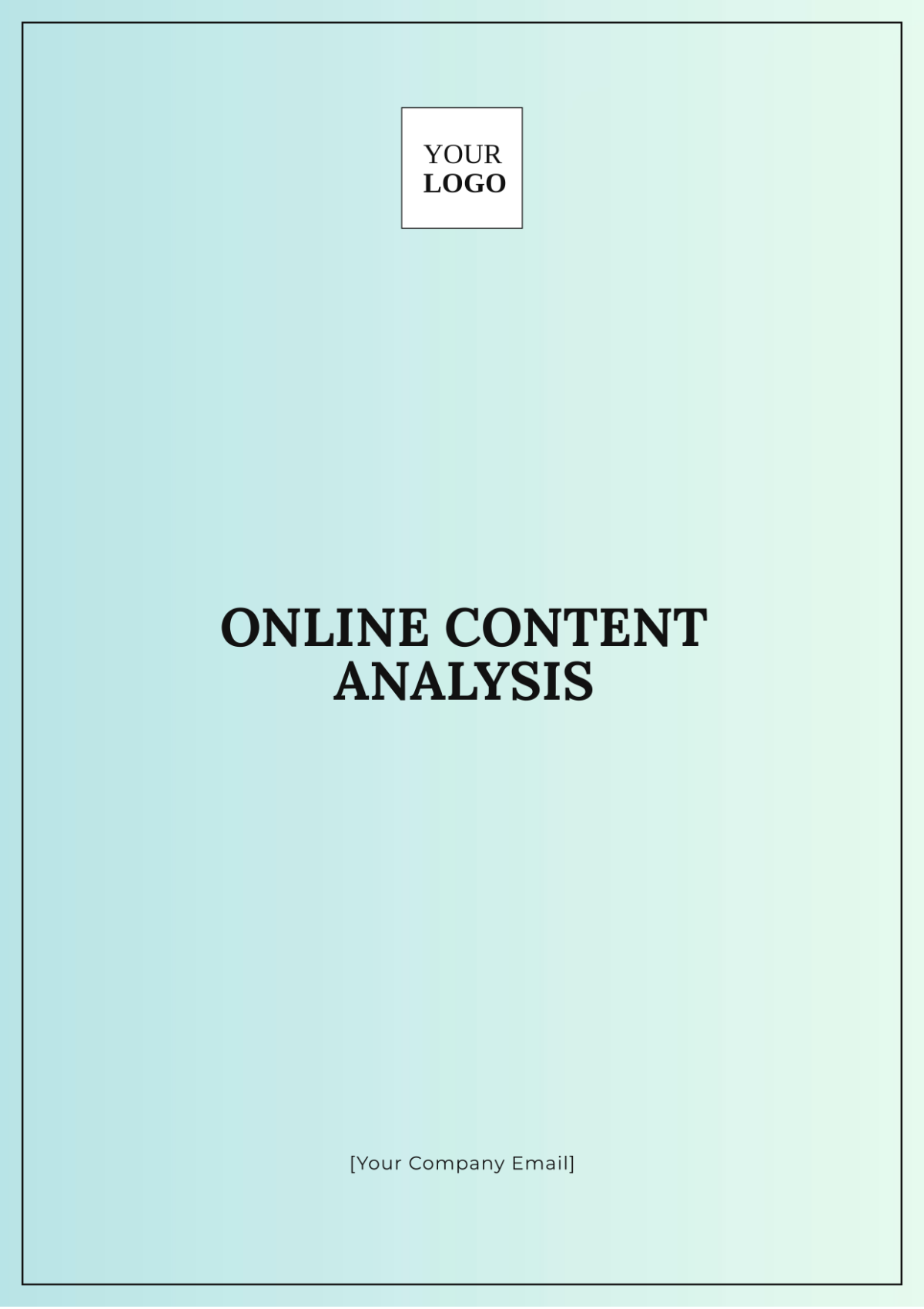 Online Content Analysis Template - Edit Online & Download