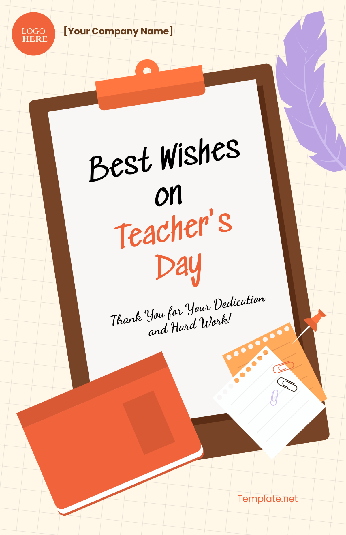 Teacher's Day Wishes Poster Template - Edit Online & Download