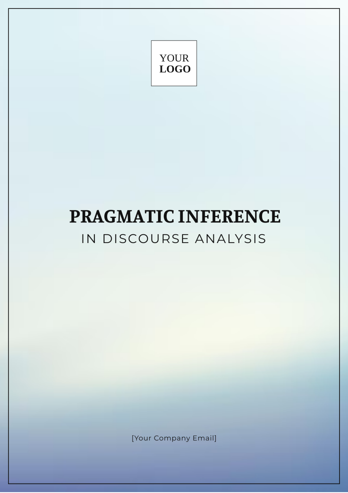 Pragmatic Inference in Discourse Analysis Template - Edit Online & Download