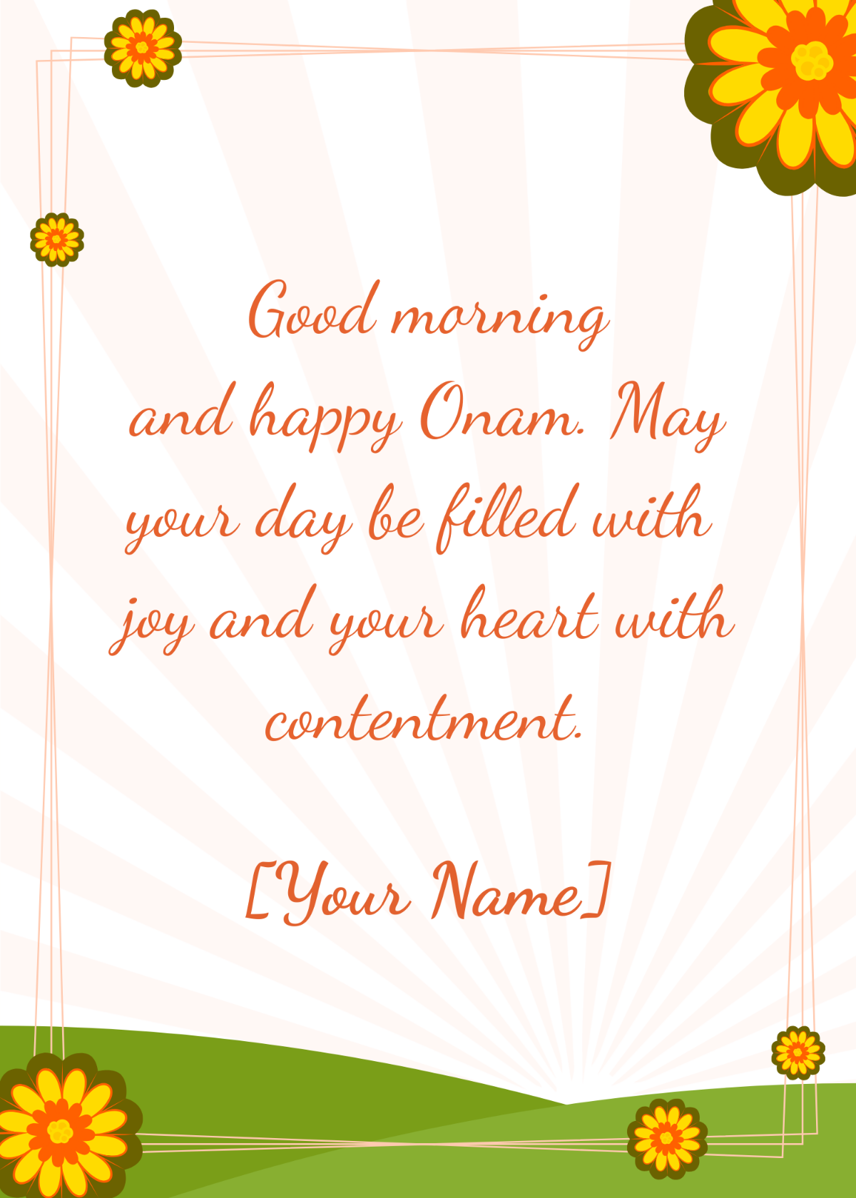 Onam Good Morning Wishes Template - Edit Online & Download