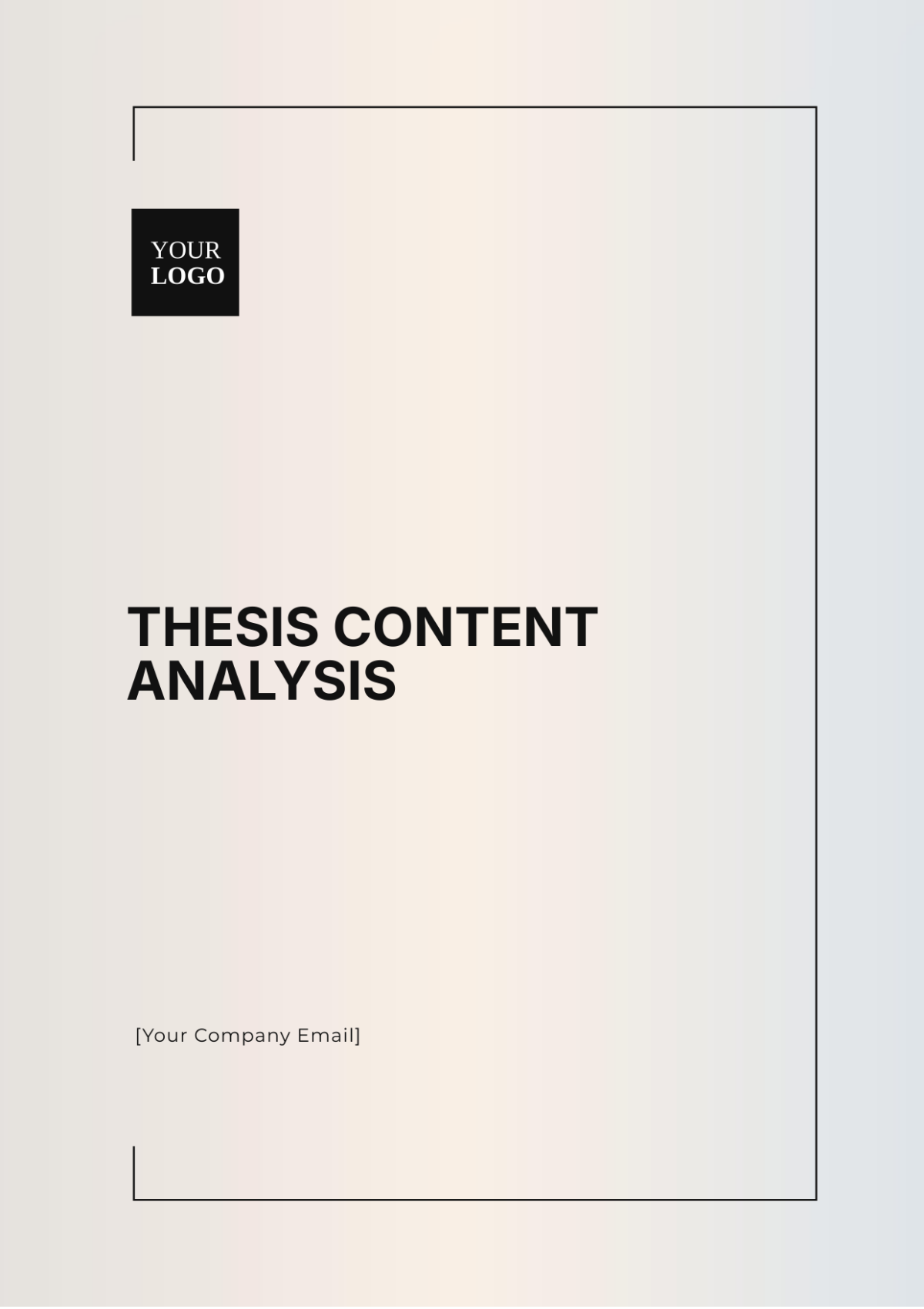 Thesis Content Analysis Template - Edit Online & Download